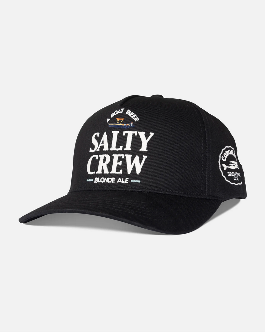 Salty Brew 5 Panel Hat - Black